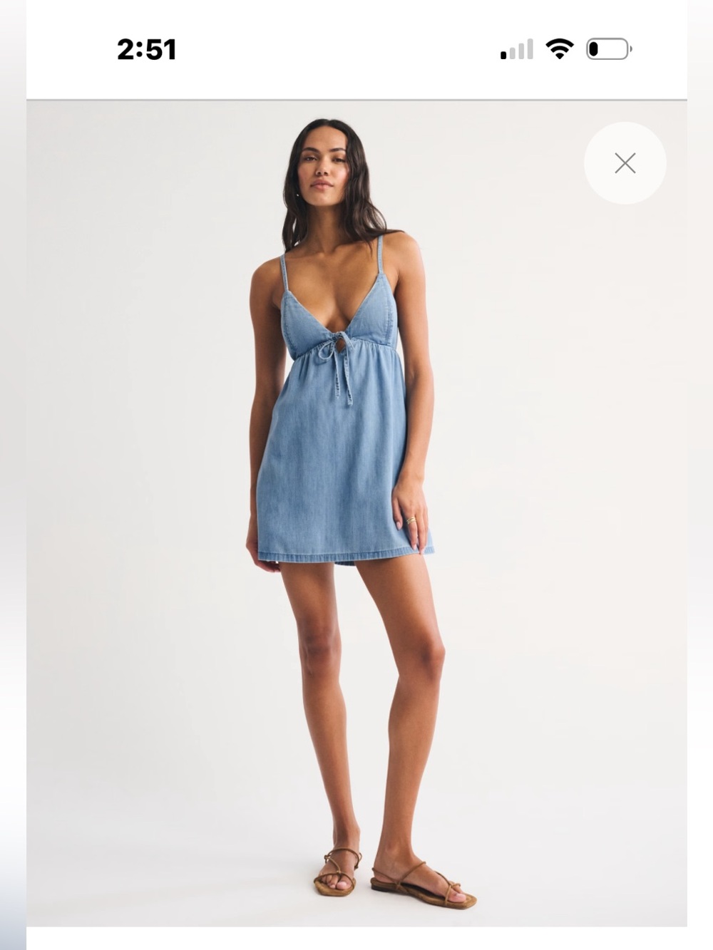 Abercrombie & Fitch Light Blue Denim Mini Dress